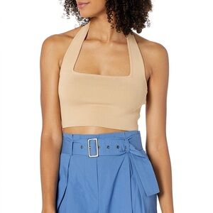 The Drop Women's Greta Fitted Square Neck Halter Sweater Knit Bralette